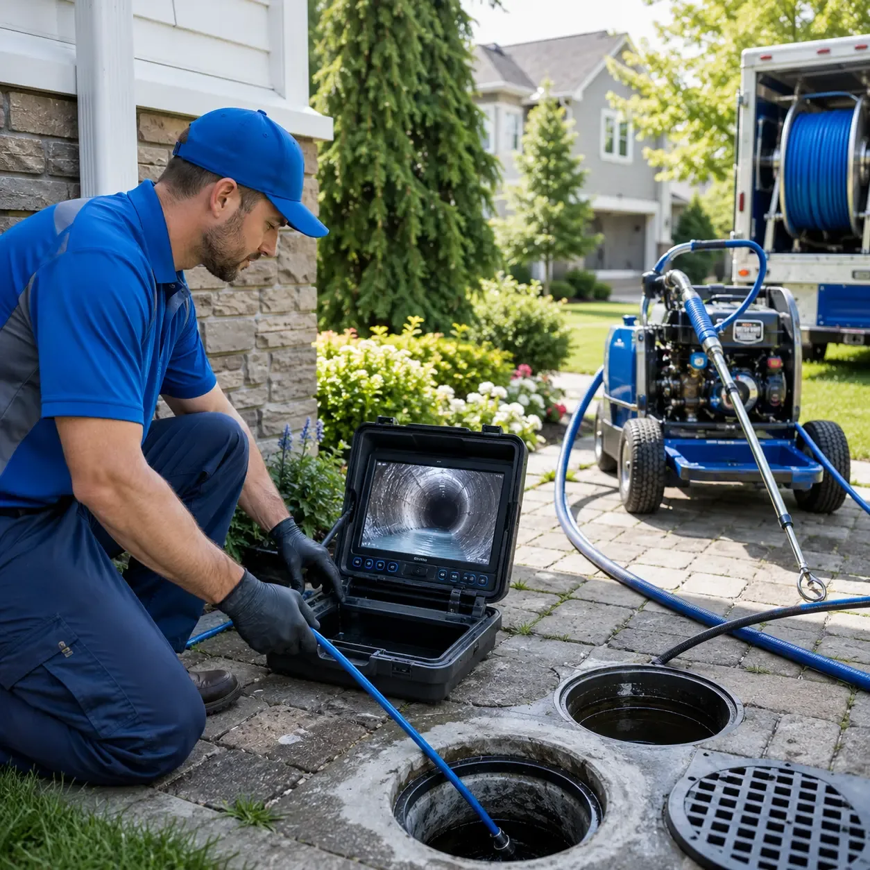 Outdoor drain cleaning professionals serving Newark, TX